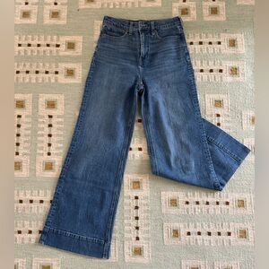 J. Crew Midwash Wide-Leg Jeans in Blue